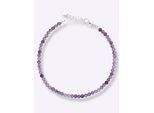 Armband Set LADY, silber (silber 925, silber 925), Armbänder, Damen, Glas Silber 925 (Sterlingsilber), Glas, Silber 925 (Sterlingsilber)