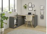 Büromöbel-Set HOME AFFAIRE "CiTY/GiRON", grau (anthrazit), B:143cm H:77cm T:120cm, Arbeitsmöbel-Sets, Büromöbel-Set