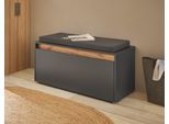 Polsterbank HOME AFFAIRE "GiRON/CiTY, Garderobenbank mit Klappe, Sitzbank in vier Farben", grau (anthrazit), B:100cm H:50cm T:40cm, FSC-zertifizierter Holzwerkstoff, Sitzbänke, Polsterbank, viel Stauraum, Platz für ca. 8 Paar Schuhe, 100 cm breit