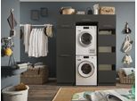 Mehrzweckschrank-Set LAUNDREEZY "LAUNDREEZY LDLK3", grau (anthrazit), B:167,5cm H:200cm T:67,5cm, Holzwerkstoff, Kastenmöbel-Sets, Mehrzweckschrank-Set, Breite 167,5 cm, Softclose, höhenverstellbare Füße