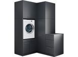 Mehrzweckschrank-Set LAUNDREEZY "Laundreezy, 5-tlg. Mehrzweckschrank-Set B/H/T 150/238/68 cm", anthrazit matt, B:150cm H:238cm T:68cm, Holzwerkstoff, Kastenmöbel-Sets, Mehrzweckschrank-Set, Breite 150 cm, Soft-Close-Funktion, höhenverstellbare Füße