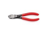 KNIPEX 74 01 160 Kraft-Seitenschneider mit Kunststoff überzogen schwarz atramentiert 160 mm)