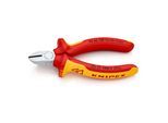 KNIPEX 70 06 125 Seitenschneider isoliert mit Mehrkomponenten-Hüllen, VDE-geprüft verchromt 125 mm)