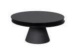 Dieter Knoll Couchtisch, Anthrazit, Schwarz, Metall, Glas, Keramik, rund, konisch, 73.5x40x73.5-103.5 cm, Wohnzimmer, Wohnzimmertische, Couchtische, Couchtische Glas