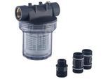 Vorfilter AL-KO "100/1 Zoll", transparent, B:13cm H:19,5cm L:15cm, Kunststoff, Filteranlagen, Gartenpumpen-Vorfilter