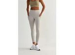 Trainingstights BESHAPED "Lift Me Up", Damen, Gr. L, US-Größen, grau (hellgrau), 90% Nylon, 10% Elasthan, unifarben, lang, Hosen, mit atmungsaktiver Eigenschaft