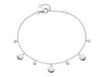 Armband SMART JEWEL "mit runden Plättchen und Zirkonia als Behang, Silber 925", silber, Armbänder, Damen, 19cm, Silber 925 (Sterlingsilber), Armband