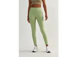 Trainingstights BESHAPED "Lift Me Up", Damen, Gr. S, US-Größen, grün (hellgrün), 90% Nylon, 10% Elasthan, unifarben, lang, Hosen, mit atmungsaktiver Eigenschaft
