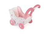 Puppenwagen CHIC2000 "aus Holz", pink (stars pink), Puppenwagen, KinderB:31cm H:45cm T:55cm, Mitteldichte Faserplatte (MDF), B:31cm H:45cm T:55cm