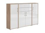 Aktenschrank Office Edition Sw Set 16 Sonoma Eiche/Weiß