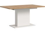 Esstisch HOME AFFAIRE "Motus, ausziehbar 150 -190 cm, inklusive 40 cm Einlegeplatte", braun (weiß, artisan oak nachbildung, weiß nachbildung, artisan oak nachbildung), B:150cm H:76cm T:90cm, Tische, Esstisch, Säulengestell mit Bodenplatte, Tisch, Küchentisch, Esszimmer, Küche