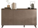 Sideboard HOME AFFAIRE "Tray, Breite 181, Kommode mit 3 Türen", braun (bronzo, mercure nb holzstruktur), B:181cm H:99cm T:42cm, Sideboards, Sideboard, Top "Tablet", Push-to-open Funktion