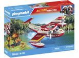 Konstruktions-Spielset PLAYMOBIL "Feuerwehrflugzeug mit Löschfunktion (71463), Action Heroes", bunt, Spielbausteine, Kinder, Kunststoff, Konstruktions-Spielset, Made in Europe
