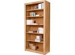 Bücherregal VOGL MÖBELFABRIK "Toronto", beige (kernbuche teilmassiv), B:90cm H:191cm T:42cm, Regale, Bücherregal, in 2 Höhen, Breite 90 cm, teilmassiv, Made in Germany