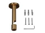 Träger LIEDECO, gold (messingfarben, massiv), L:9cm Ø:2cm, Gardinenstangenhalterungen, Träger, 9 cm offen für ø 20 mm