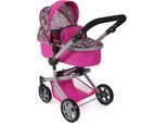 Kombi-Puppenwagen CHIC2000 "Mika", pink (hot pink), Puppenwagen, KinderB:41cm H:82cm T:73cm, Kunststoff, Metall, Stoff, Kombi-Puppenwagen, mit schwenkbaren Vorderrädern, B:41cm H:82cm T:73cm