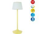 NÄVE LED Tischleuchte "Solarleuchte / Akkuleuchte "EMMI", gelb, 1, Ø 13cm H: 38cm, 1 Stk., Leuchten, Solarbetrieb, Akkubetrieb, CCT, Berührungssensor, Akkutischleuchte, LED Tischleuchte