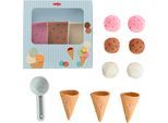 Spiellebensmittel HABA "Creative Play - Eisdiele", bunt, Kaufladensortimente, Kinder, Metall, Pappe, Polyester, Spiellebensmittel