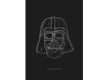 Bild KOMAR "Star Wars Lines Dark Side Vader", schwarz-weiß (farbe bild(er): schwarz, weiß), B:50cm H:70cm, Holz, Papier, Bilder, Bild, Wandbild zur Dekoration im Kinderzimmer - ohne Rahmen