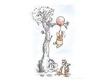 Bild KOMAR "Winnie the Pooh Hang on", bunt (farbe bild(er): bunt), B:30cm H:40cm, Holz, Papier, Bilder, Bild, Wandbild zur Dekoration im Kinderzimmer - ohne Rahmen