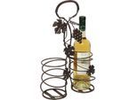 Flaschenhalter AMBIENTE HAUS "2er Flaschenträger, Antikbraun (H) 41 cm", braun, B:25cm H:42cm, Eisen, Flaschenhalter, Flaschenhalter
