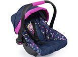 Puppen Autositz BAYER "rosa/goldfarben Schleife", blau (meerjungfrau blau), Puppenausstattungen, KinderB:34cm H:38cm T:45cm, Kunststoff, Metall, Puppen Autositz, mit Dach, B:34cm H:38cm T:45cm