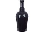 Bodenvase GILDE "Vase Filu, schwarz H.55 cm", schwarz, B:24,5cm H:55cm T:24,5cm, Metall, Vasen, Bodenvase