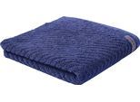 Duschtuch ROSS "Smart", blau (royalblau), B:70cm L:140cm, Frottier, Obermaterial: 100% Baumwolle, Handtücher, Duschtuch, Uni-Rippe mit Velourslabel