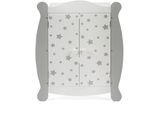 Puppenkleiderschrank CHIC2000 "Stars Grau", grau (stars grau), Puppenmöbel, KinderB:46cm H:59cm T:46cm, MDF, Puppenkleiderschrank, B:46cm H:59cm T:46cm