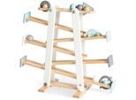 Kugelbahn PINOLINO "Kuno", beige (natur, weiß), Kugelbahnen, BabyB:25cm H:56cm T:68cm, Holz, Kugelbahn, B:25cm H:56cm T:68cm