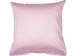Kissenbezug JANINE "Colors Mako Satin", rosa, B:80cm L:80cm, Mako-Satin, Mako-Satin, Kissenbezüge, Kissenbezug, mit Reißverschluss, uni Kissenhülle, feinfädig, 100% Baumwolle