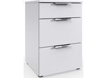 Nachtkommode WIMEX "Level by fresh to go", weiß, B:41cm H:61cm T:41cm, Holzwerkstoff, Sideboards, Nachtkommode, 3 Schubladen mit soft-close Funktion, 41cm breit, 61cm hoch