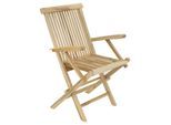 Gartenstuhl VCM "4er Gartenstuhl Hochlehner Klappstuhl Holz Teak", braun, B:57cm, Obermaterial: 100% Holz Wood., Stühle, Gartenstuhl