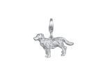 Charm-Einhänger NENALINA "Charm Hund Dog Anhänger Golden Retriever 925 Silber" Gr. 23, silber, Charms, Damen, Blacklist, Silber 925 (Sterlingsilber), Charm-Einhänger