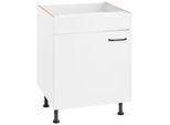 Spülenschrank OPTIFIT "Elga", weiß (weiß, weiß), B:60cm H:87cm T:58,4cm, Holzwerkstoff, Schränke, Spülenschrank, mit Soft-Close-Funktion, höhenverstellbaren Füßen, Breite 60 cm