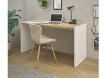 Schreibtisch HOME AFFAIRE "CiTY/GiRON", weiß (weiß, eiche wotan dekor, weiß, eiche wotan dekor), B:143cm H:76,2cm T:62,2cm, Tische, Schreibtisch, moderner Computertisch, wohnliches Home Office, Breite 80 oder 143 cm