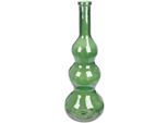 Bodenvase GILDE "Bodenvase bauchig "Balleros" grün", grün, B:26,5cm H:75cm T:26,5cm Ø:26,5cm, Glas, Vasen, Bodenvase