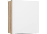 Hängeschrank KOCHSTATION "KS-Aken", weiß (weiß, wildeiche nachbildung), B:60cm H:70,4cm T:34,6cm, Schränke, Hängeschrank