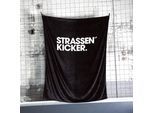 Wohndecke HERDING "Straßenkicker", schwarz, B:150cm L:200cm, Polyester, Wohndecken, Wohndecke, samtweiche Wellsoft-Decke, Kuscheldecke