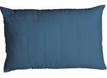 Kissenbezug CASATEX "Uni", blau (marine), B:40cm L:80cm, Satin, Baumwolle, Kissenbezüge, Kissenbezug, Uni Design, Reißverschluss, tolle Farben