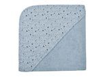 Kapuzenhandtuch WÖRNER "Wal stahlblau Kapuzenbadetuch 100/100", blau (stahlblau), B:100cm L:100cm, Frottee, Frottier, Handtücher, Kapuzenhandtuch, obere Lage der Kapuze aus bedrucktem Single-Jersey