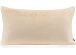 Dekokissen H.O.C.K. "Plushy", beige (natur, naturweiß, unifarben), B:70cm H:10cm L:40cm, Obermaterial: 100% Polyester. Füllung: 100% Polyester, Dekokissen_Sitzkissen_Kissenhüllen, Dekokissen, samtweich, kuschelig, inkl. Füllung, Bezug mit Reißverschluss