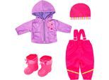 Puppenkleidung BAYER "Regen-Set pink/lila", pink (pink, lila), Puppenkleidung, Baby, Puppenkleidung