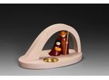 Teelichthalter ALBIN PREISSLER "Geborgenheit", Handwerkskunst aus dem Erzgebirge", beige (natur), B:22cm H:12cm T:13cm, Massivholz, Kerzenhalter, Teelichthalter, Weihnachtsdeko aus Ahorn