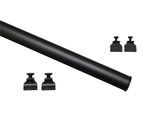 Beschwerungsgewicht GARDINIA "Unterprofil zum Klipsen" Gr. 1, schwarz (schwarz, matt), L:60cm, Aluminium, Beschwerungsgewichte, Beschwerungsgewicht, Serie Flächenvorhang-Technik Atlanta 3-läufig