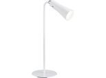 REALITY LEUCHTEN LED Tischleuchte "Maxi", weiß (weiß matt), 1, H: 36cm, 1 Stk., Leuchten, Klemmleuchte mit Magnet-Halterung, Touchdimmer, USB-C, 2-12h Akku, LED Tischleuchte