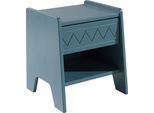 Nachtschrank VIPACK, blau (blau bird), B:40cm H:45cm T:40cm, MDF, Schränke, Nachtschrank, Nachtkonsole mit Schublade und offenem Fach, rechts/links stellbar
