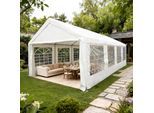 Partyzelt KONIFERA "Málaga", weiß, B/H/T: 398cm x 306cm x 796cm, Pavillons, Partyzelt, BxTxH: 400x800x306 cm