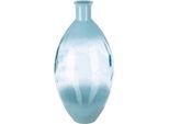 Bodenvase GILDE "Bodenvase bauchig "Novelle", blau, B:29cm H:59cm T:29cm Ø:29cm, Glas, Vasen, Bodenvase