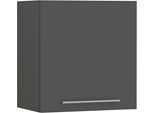 Hängeschrank WIHO KÜCHEN "Unna", grau (front und korpus: anthrazit), B:60cm H:56,5cm T:35cm, Schränke, Hängeschrank, 60 cm breit